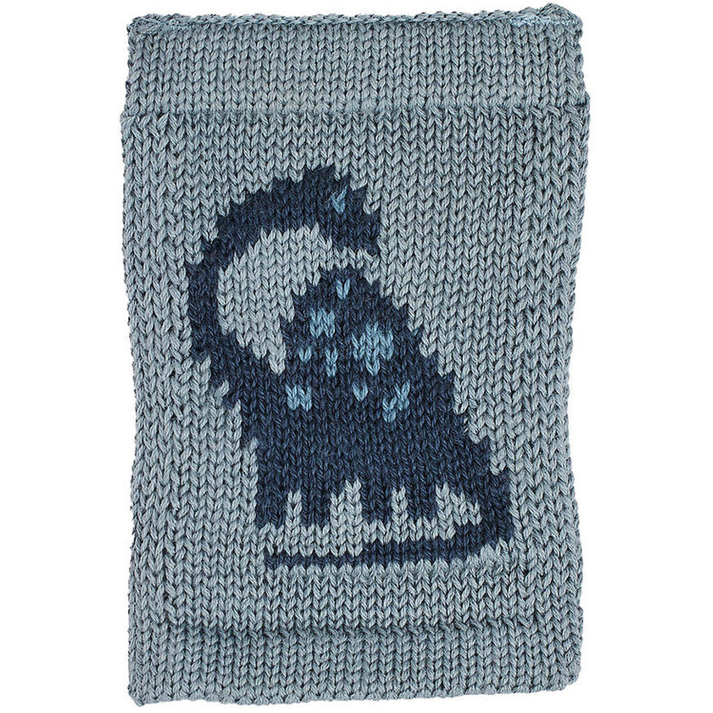 Smallstuff Strikket Flag - Dinosaur - Blå Motiv