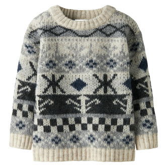 Name It Bluse - Strik - NmmOddur - Cloud Dancer