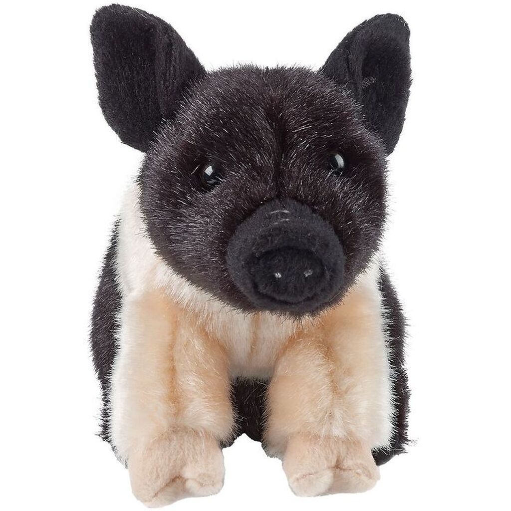 Living Nature Bamse - 14x14 cm - Pattegris - Sort/Rosa