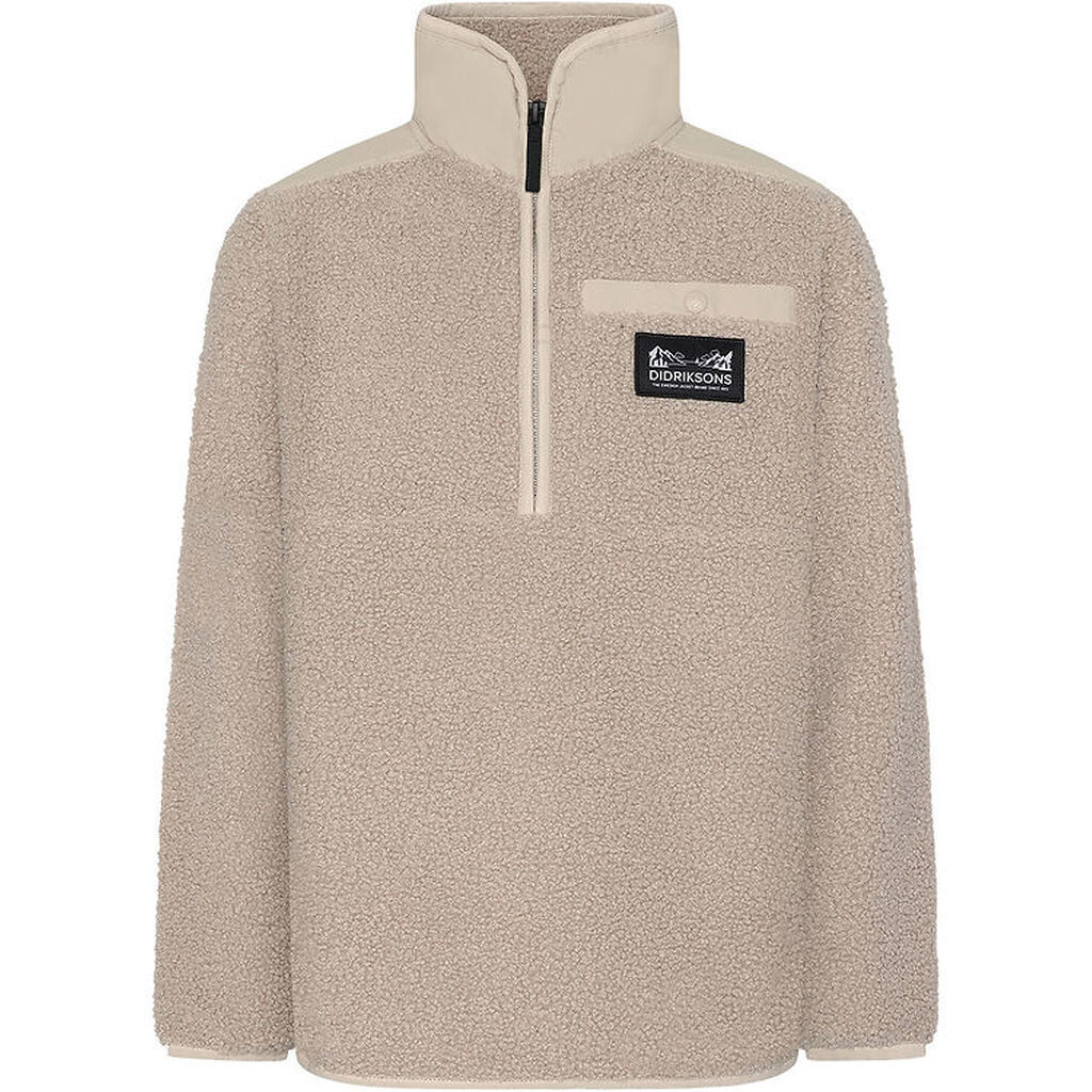 Didriksons Fleecejakke - Teddy - Exa Half Zip - Beach Beige