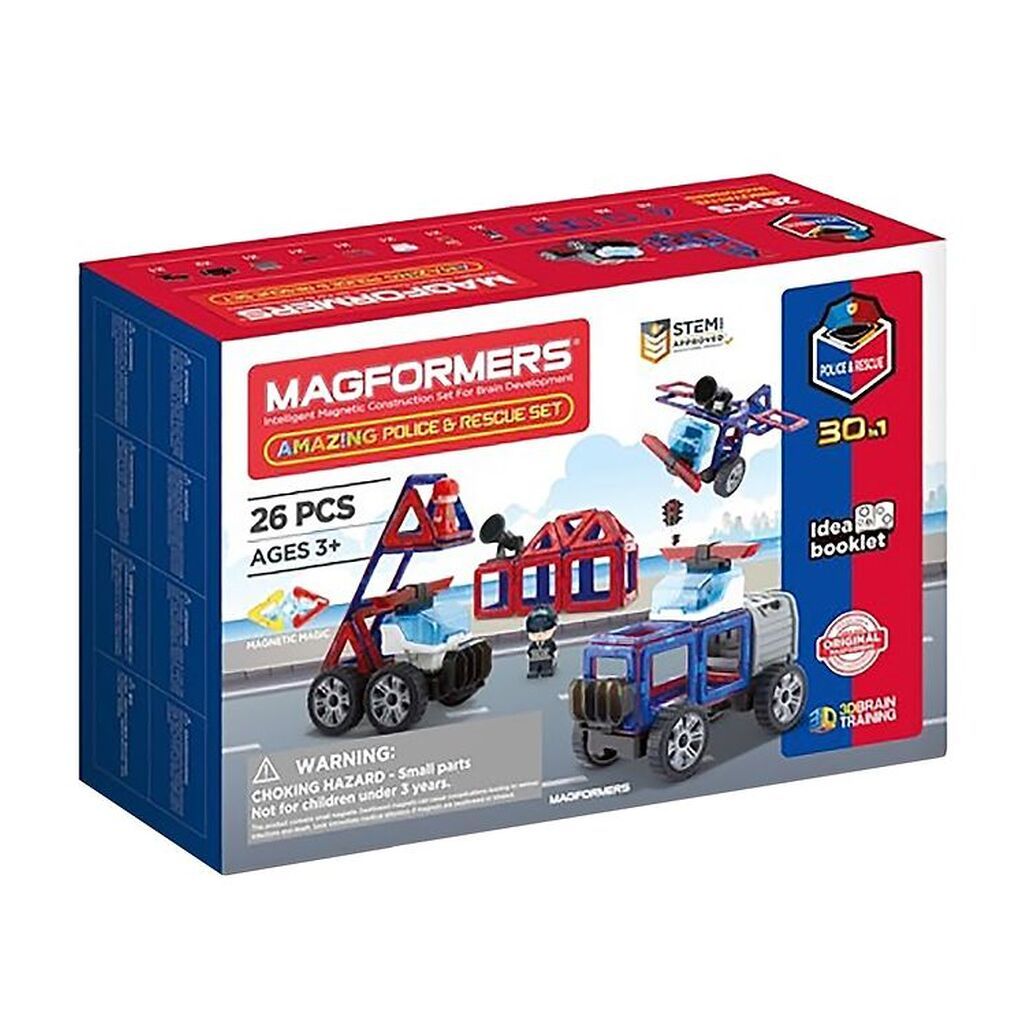 Magformers Amazing Police And Rescue Sæt - 26 Dele