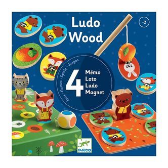 Djeco Spil - 4-i-1 - Ludo Wood