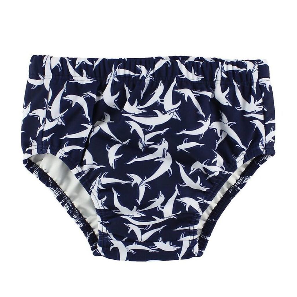 Petit Crabe Blebadebukser - UV50+ - Navy m. Delfiner