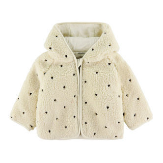 Lil' Atelier Fleecejakke - Loose - NbnNalo - Turtledove/Hearts E