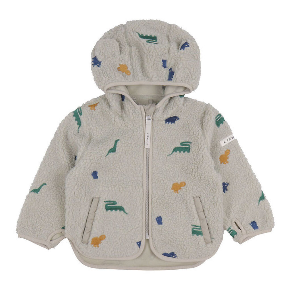 Liewood Fleecejakke m. Ører - Mara - Dinosaur/Mist Embroidery