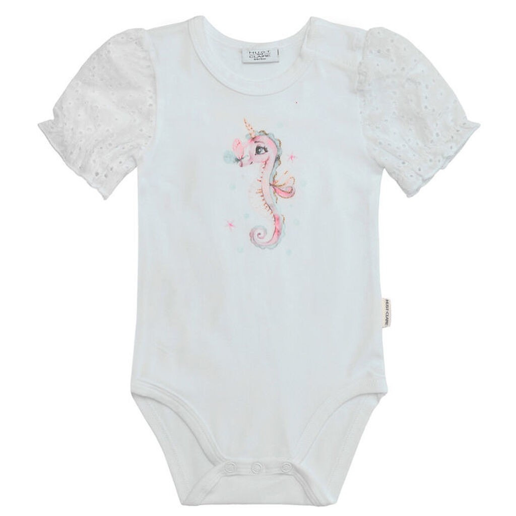 Hust and Claire Body k/æ - Britt - White m. Broderi Anglasie