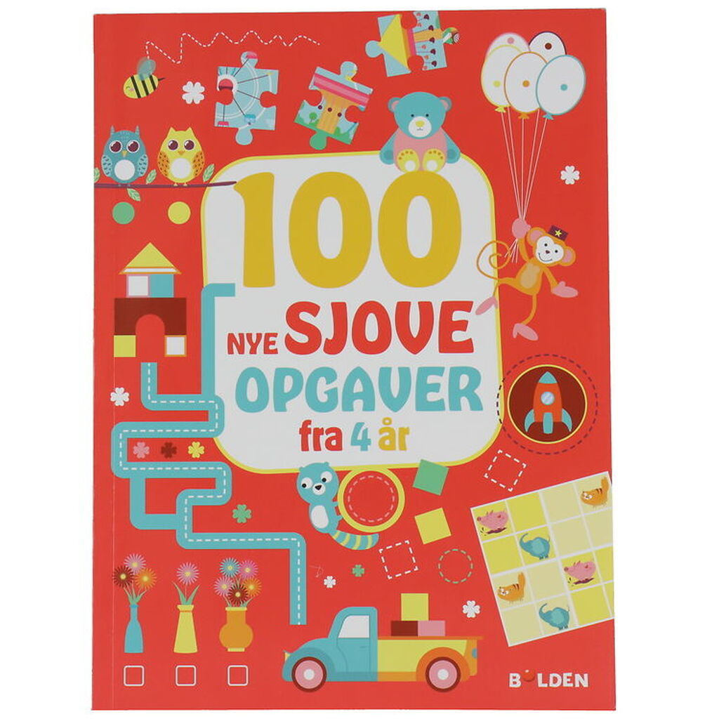 Forlaget Bolden Opgavebog - 100 Nye Sjove Opgaver - Fra 4 År
