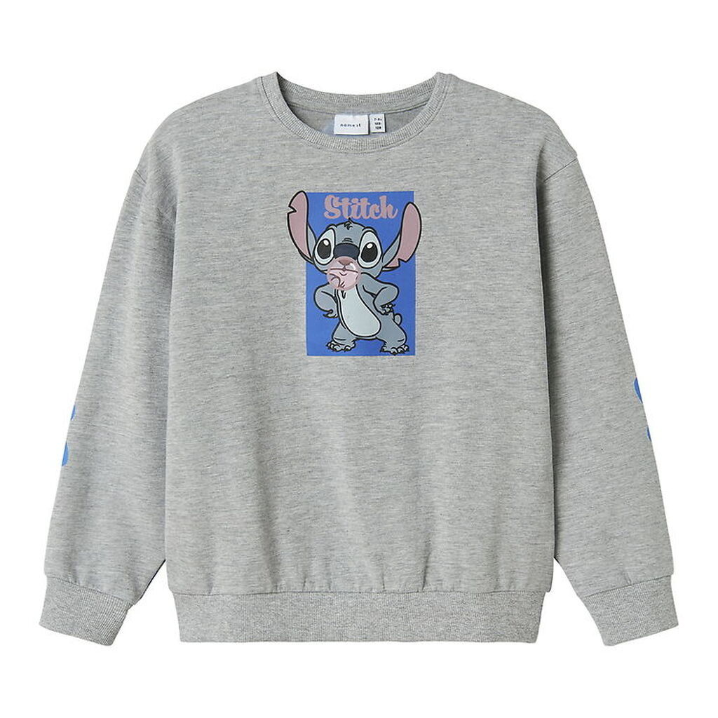 Name It Sweatshirt - NkfAkira - Stitch - Grey Melange