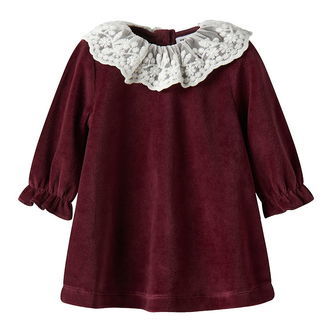 Name It Kjole - Velour - NbfRoxy - Burgundy