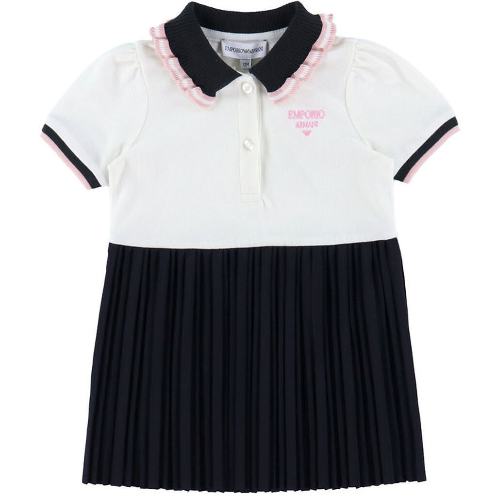 Emporio Armani Kjole - Off White/Navy