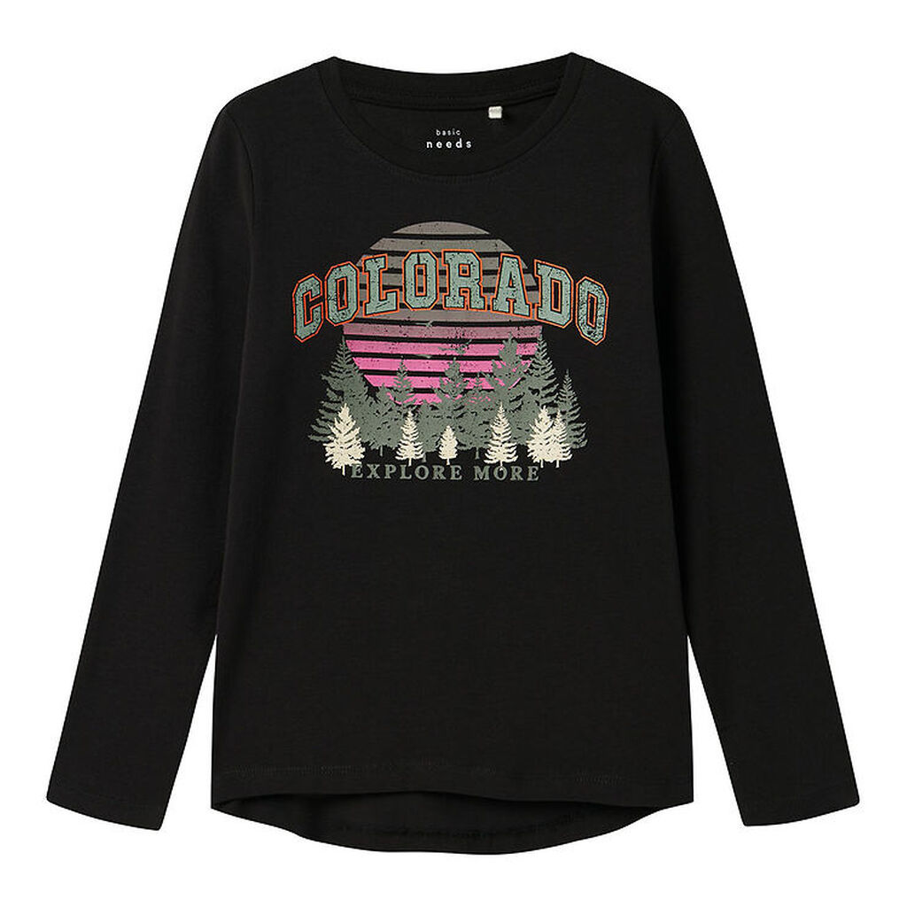 Name It Bluse - Colorado - NkfVix - Black m. Print