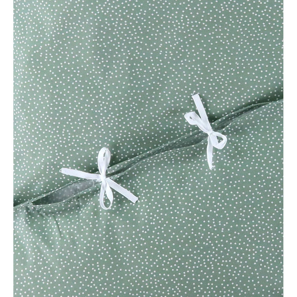 Nørgaard Madsens Sengetøj - Baby - Dusty Green m. Prikker