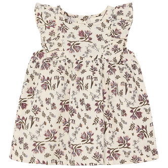 En Fant Kjole - Floral Woven - Eggnog