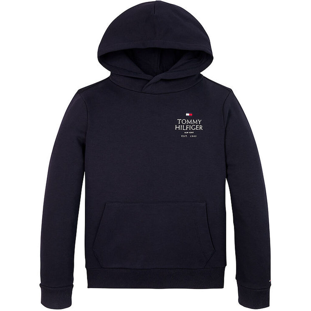 Tommy Hilfiger Hættetrøje - TH Logo Puff - Desert Sky