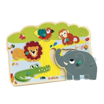 Djeco Puslespil m. Lyde - Vilde Dyr