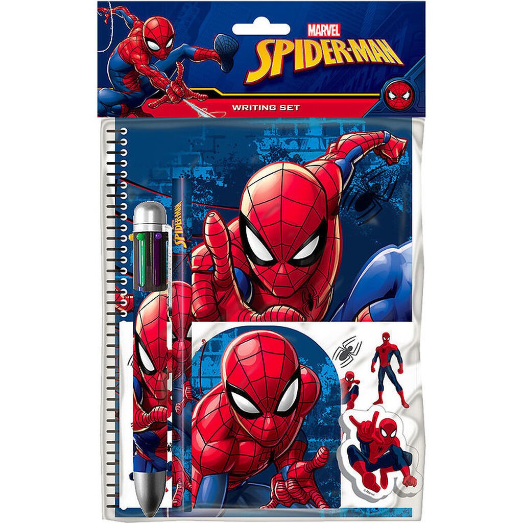 Spiderman Skrivesæt m. Multicolor Pen