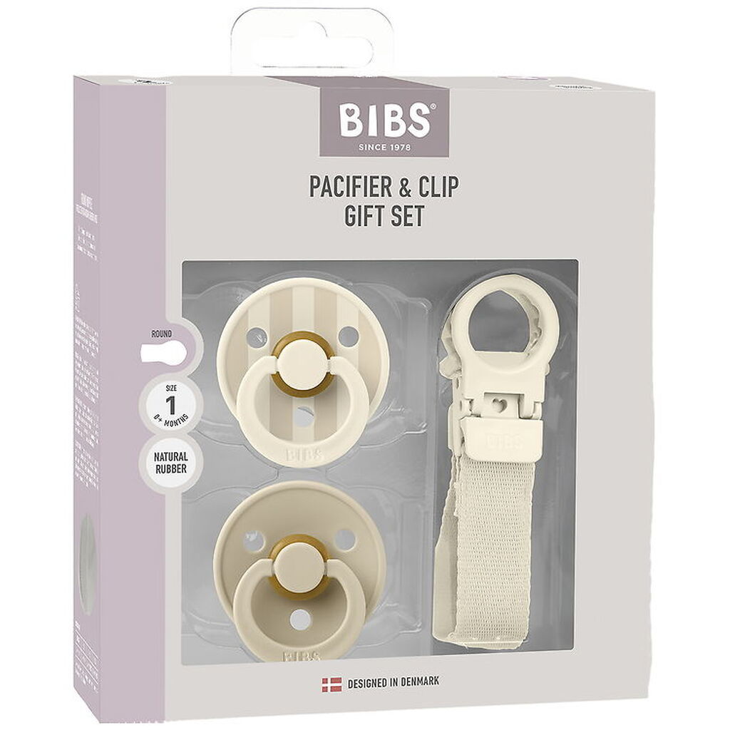 BIBS Colour Gavesæt - Sutter/Suttesnor - Str. 1 - Ivory