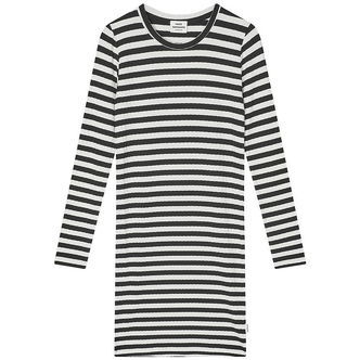 Mads Nørgaard Kjole - Rib - Stripe Dubina - Sort/Vanilla Ice