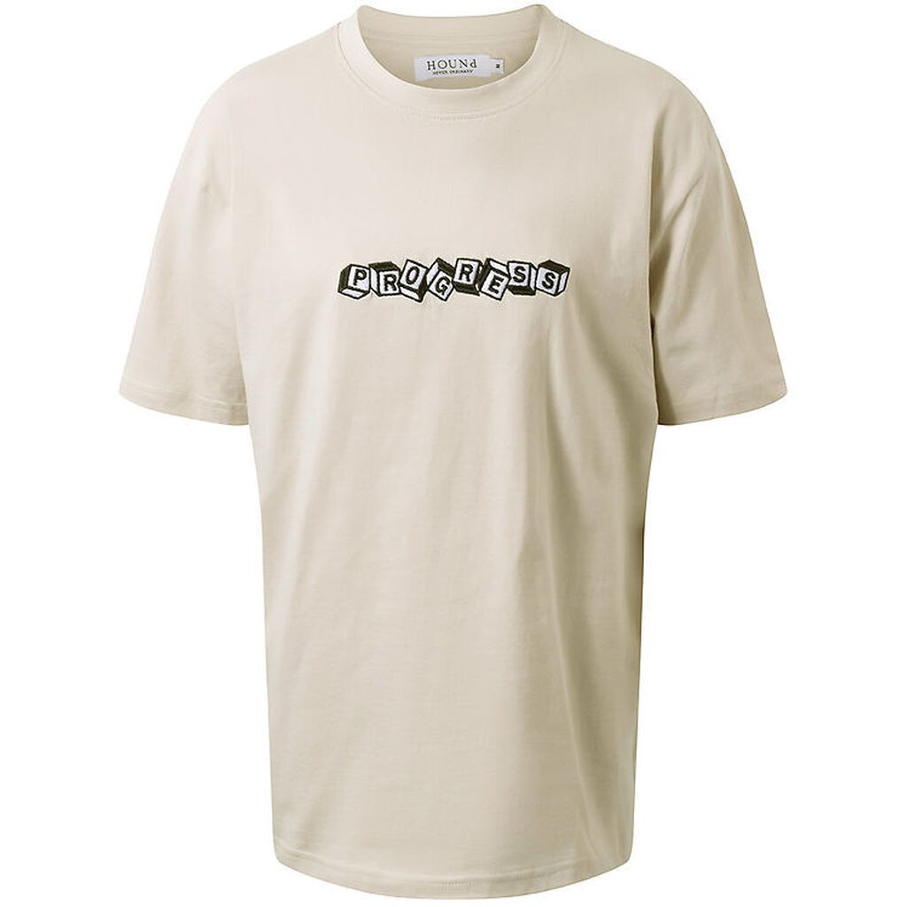 Hound T-shirt - Light Sand m. Print