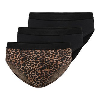 Kids Only Trusser - KogLola - 3-pak - Noos - Black/Leo