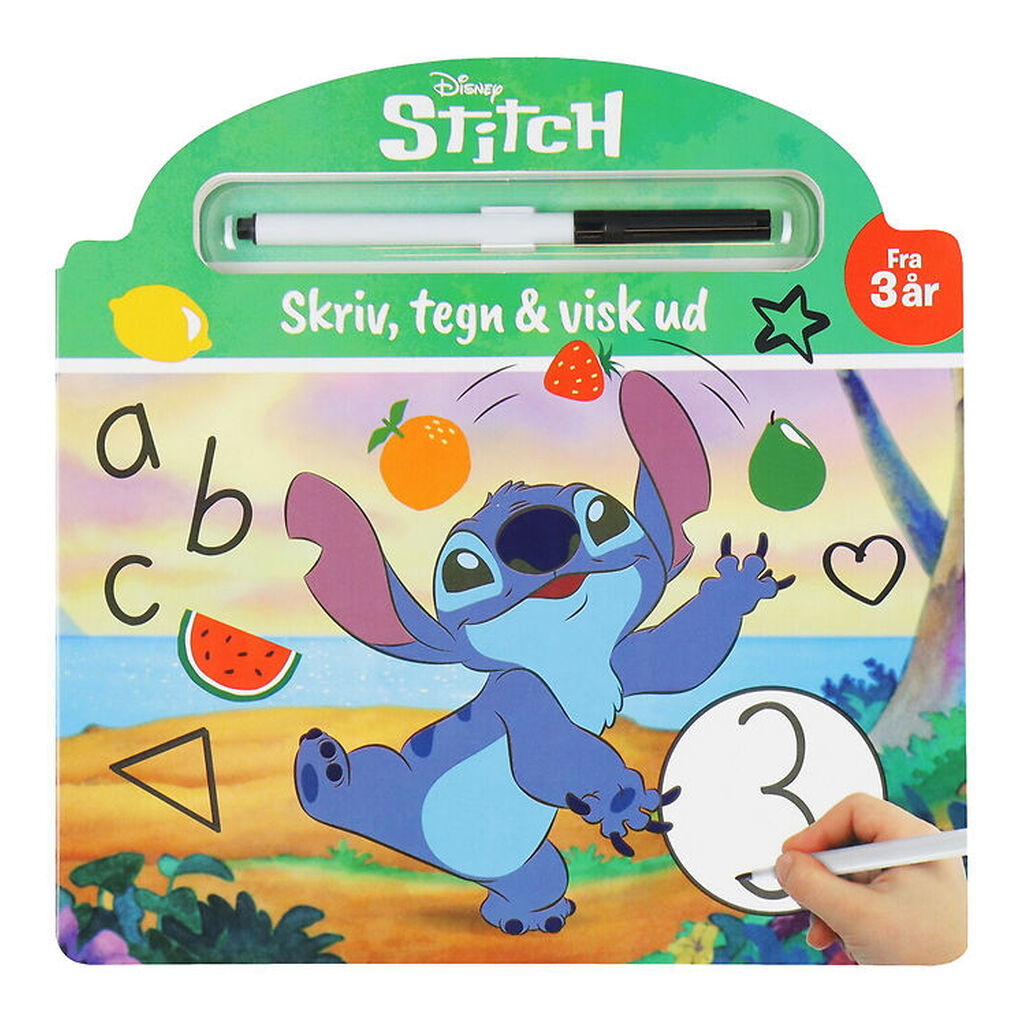 Alvilda Aktivitetsbog - Disney Stitch - Skriv, Tegn & Visk Ud