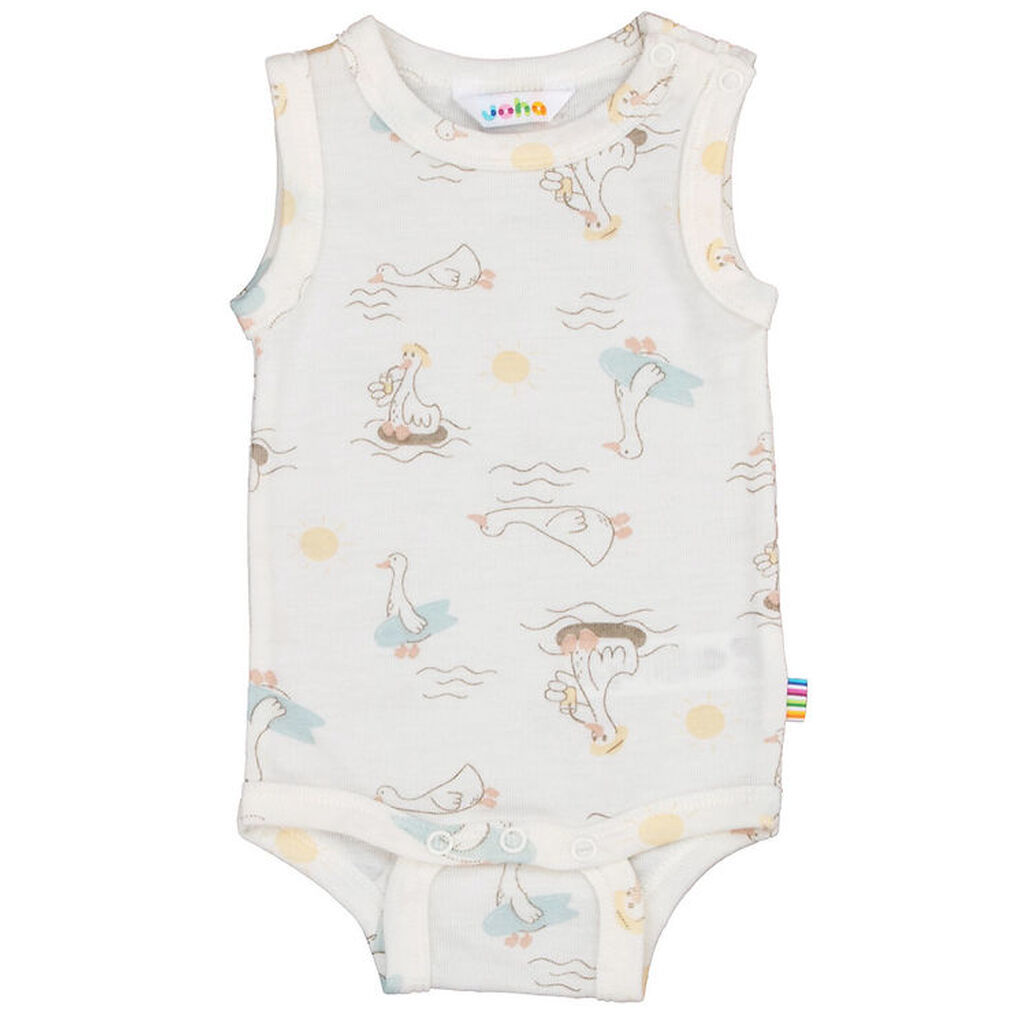 Joha Body u/æ - Uld/Silke - Off White m. Print