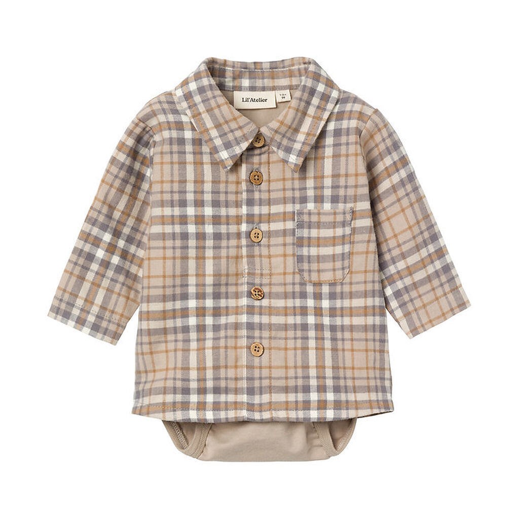 Lil' Atelier Skjortebody l/æ - NbmDamien - Pure Cashmere