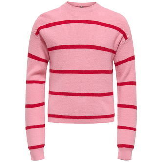 Kids Only Bluse - Strik - Noos - KogFranca - Sea Pink/Small Stri