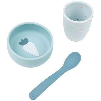 Done By Deer Spisesæt - Silikone - 3 dele - Blå