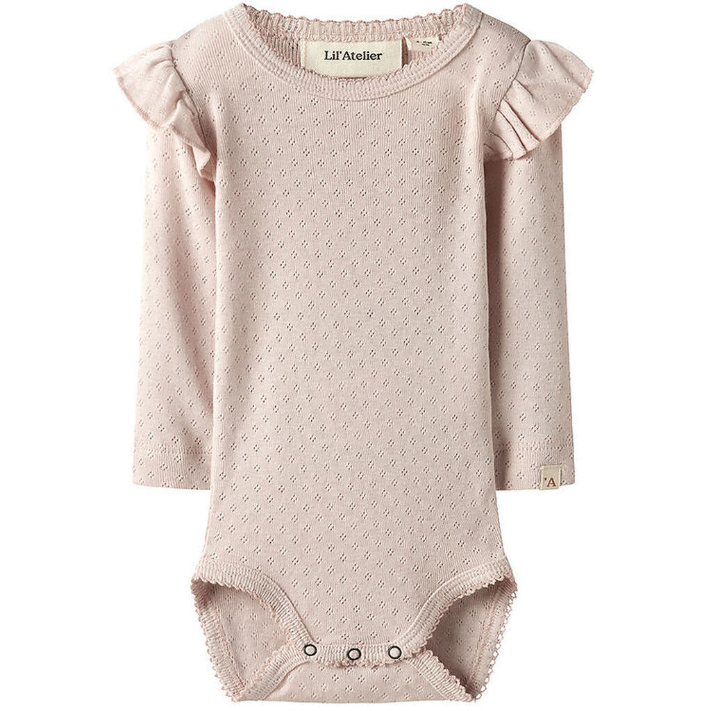 Lil' Atelier Body l/æ - NbfRachel - Peach Whip m. Hulmønster
