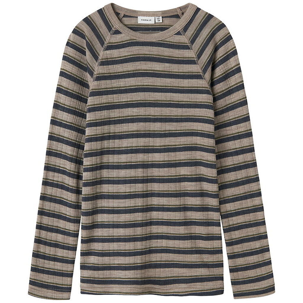 Name It Bluse - Rib - Uld - NkmWang - Satellite/Ombre Blue