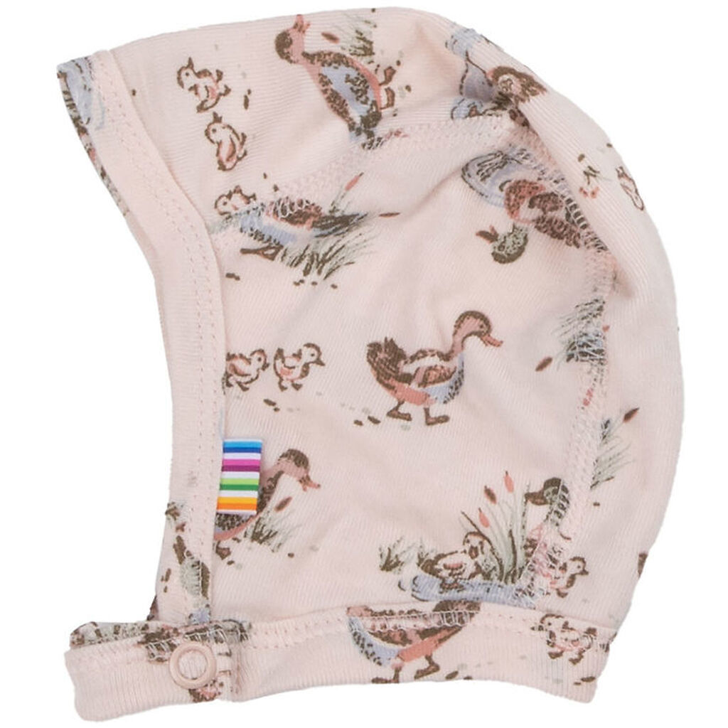 Joha Babyhjelm - Viskose/Bambus - Lyserød m. Ænder