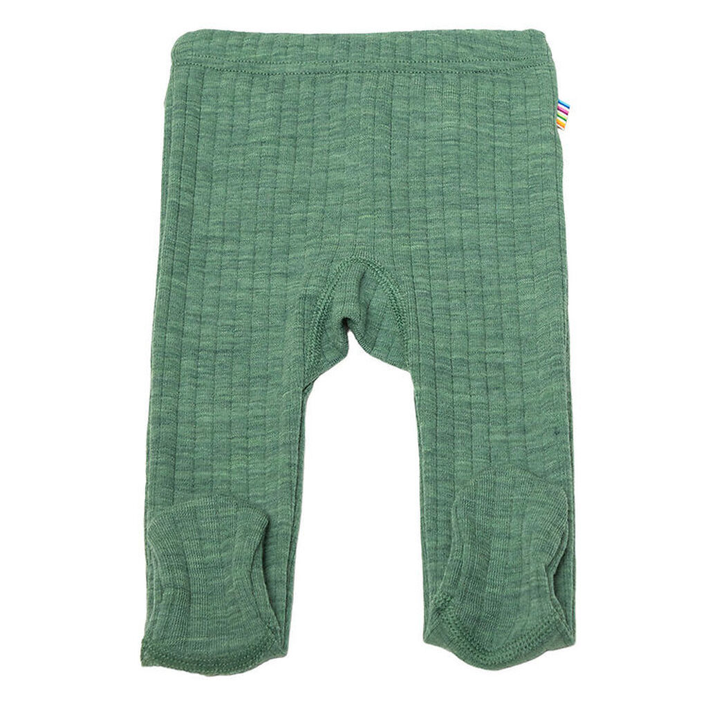 Joha Leggings m. Fødder - Uld - Grøn