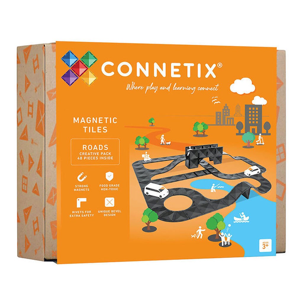 Connetix Magnetsæt - 48 Dele - Creative Roads Pack