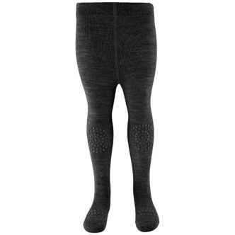 GoBabyGo Kravlestrømpebukser - Uld - Mørk Gråmeleret