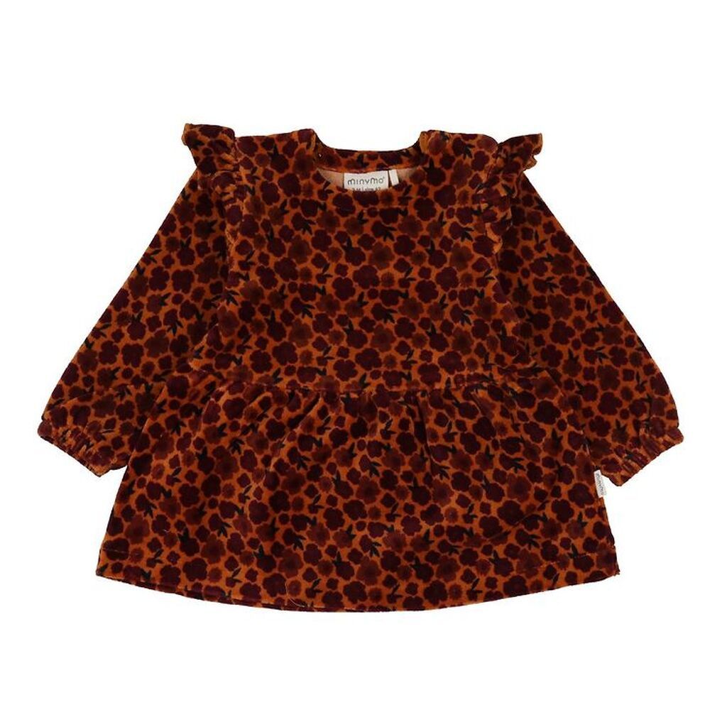 Minymo Kjole - Velour - Pumkin Spice