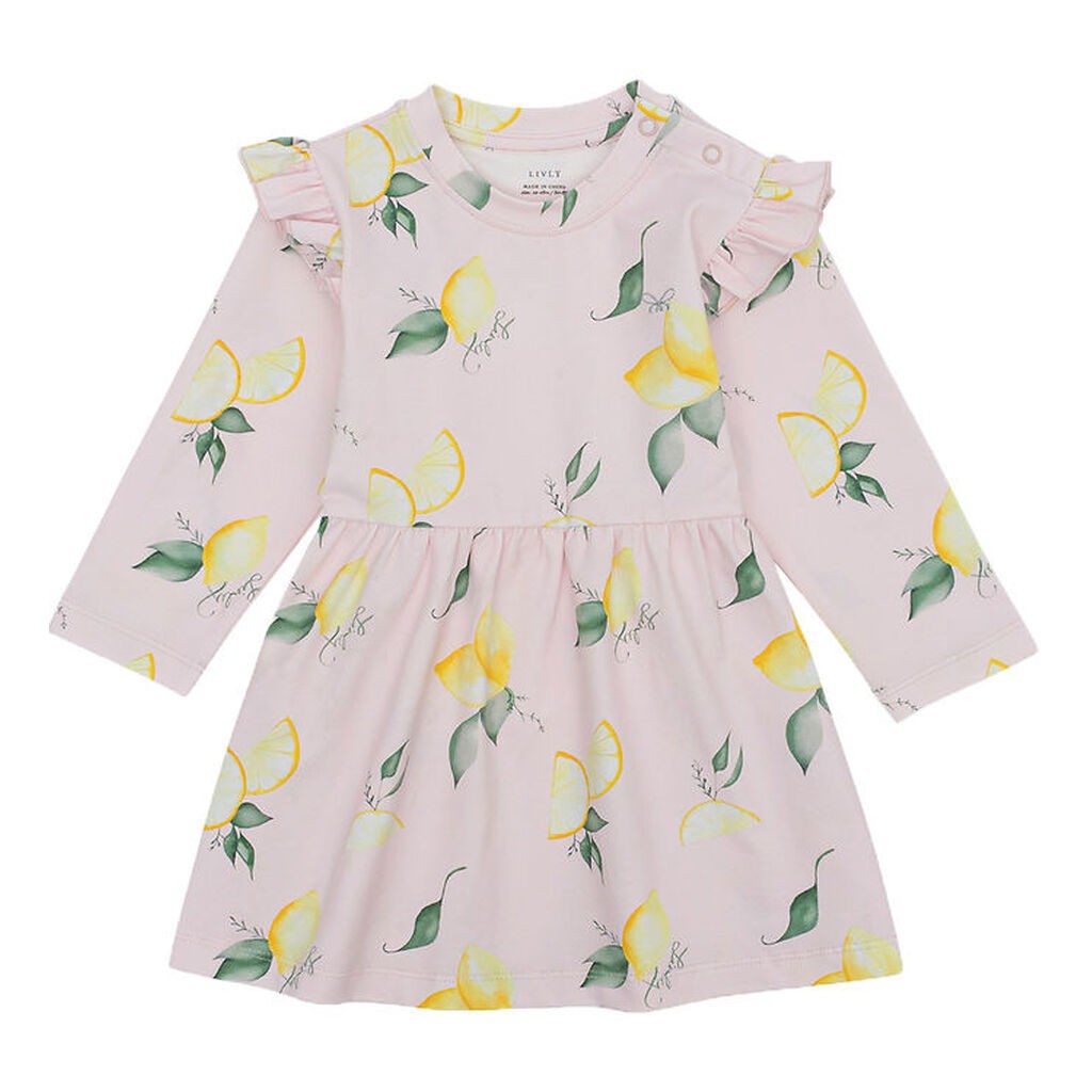 Livly Kjole - Yana - Lemons/Light Mauve