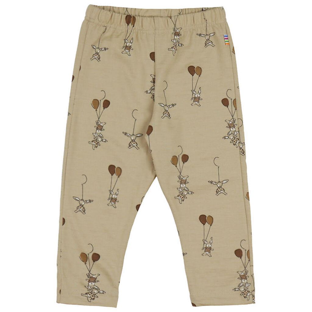 Joha Leggings - Uld - Beige m. Kaniner