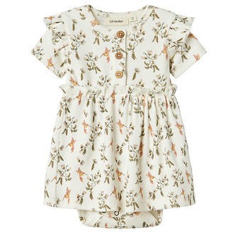 Lil Atelier Kjolebody k/æ - NbfLavo - Coconut Milk/Humming Bird