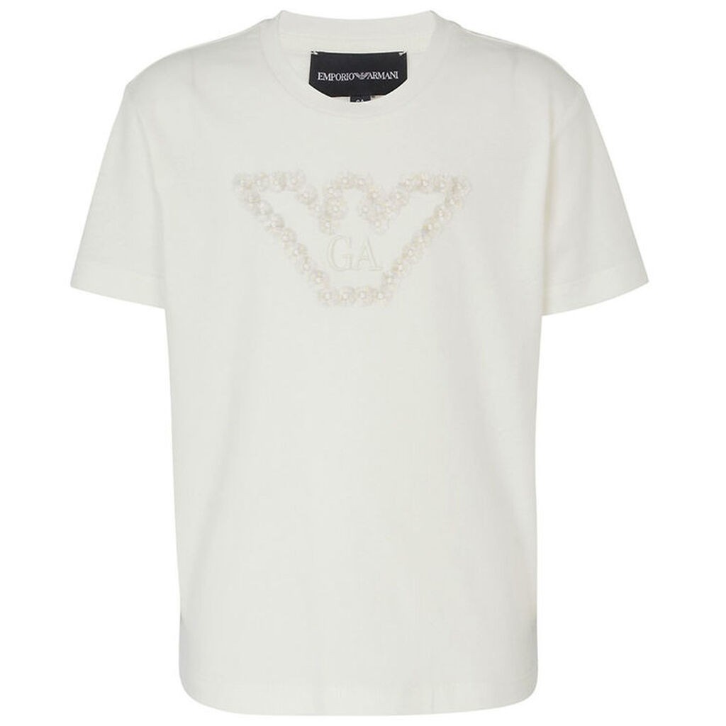 Emporio Armani T-shirt - Off White m. Logo