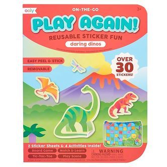 Ooly Aktivitetsbog - Genanvendelige Klistermærker - Daring Dinos
