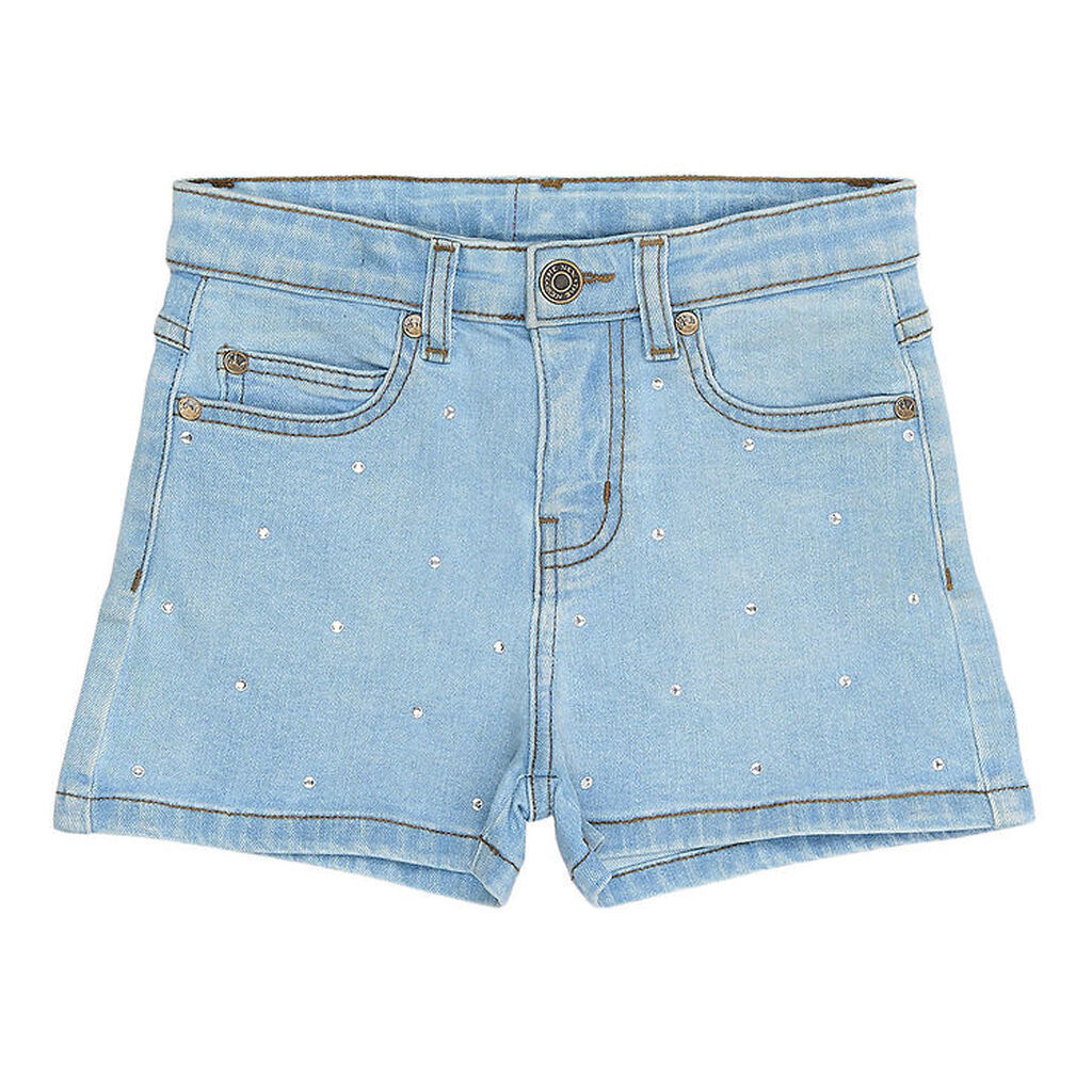 The New Shorts - TnOda - Lyseblå denim m. Rhinsten