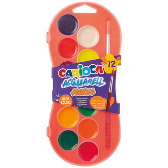 Carioca Akvarelmaling - 12 Farver - Neon