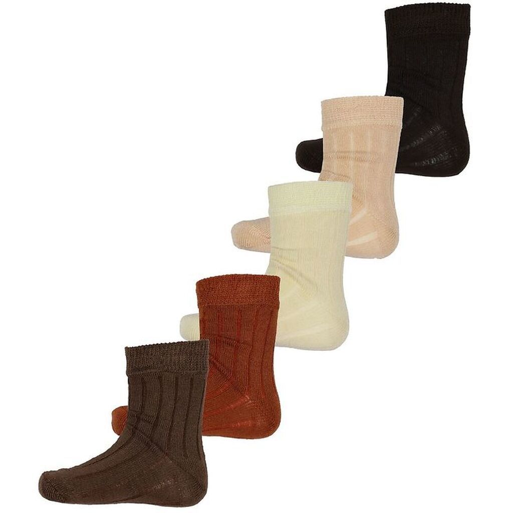 Minymo Strømper - 5-Pak - Cocoa Brown