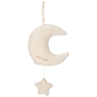 Little Dutch Musikuro - Måne med Stjerner - Hvid