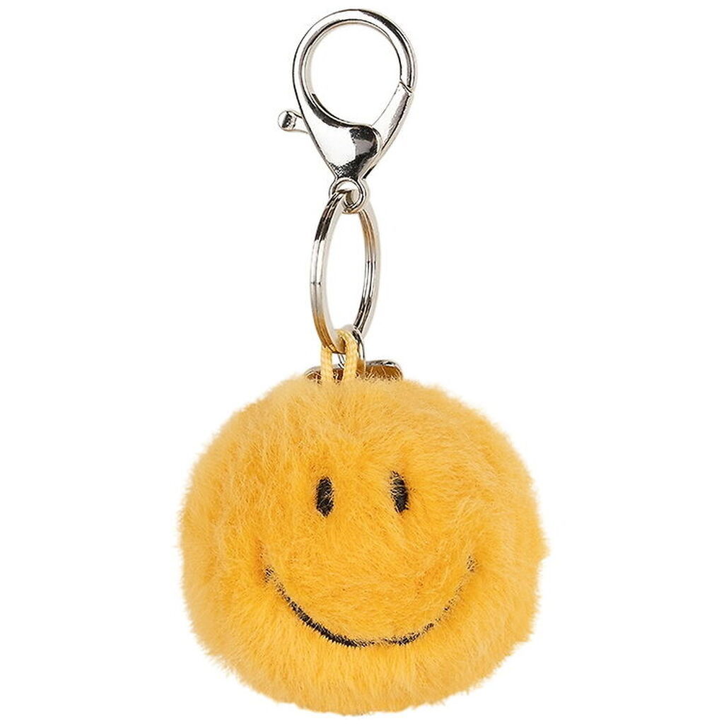 Bon Ton Toys Nøglering - 5,5 cm - Smiley Keychain ECO Fuzzy - Ye