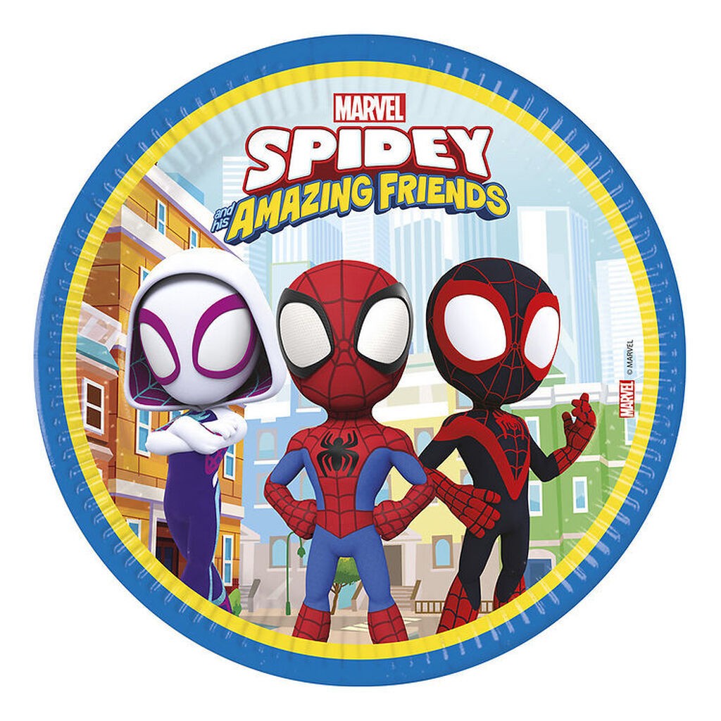 Decorata Party Paptallerkner - 8-pak - 23 cm - Spidey & His Amaz