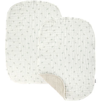 Sebra Pusleunderlag - 2-pak - Musselin - Sophora Leaves