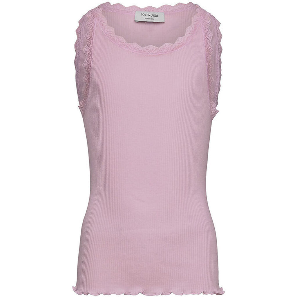 Rosemunde Top - RkBalta - Rib - Dawn pink m. Blonder