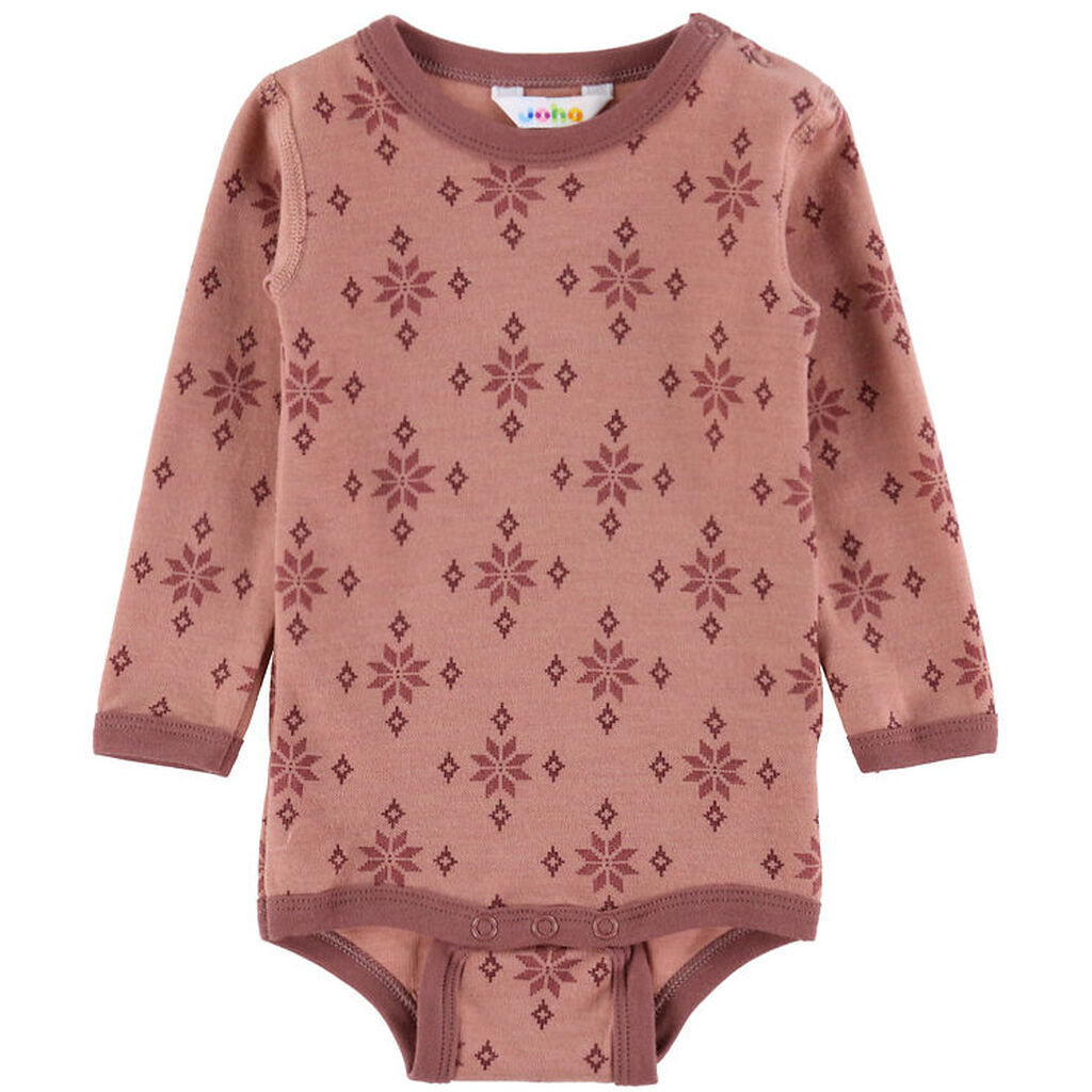 Joha Body l/æ - Uld/Bomuld - Rose m. Snefnug